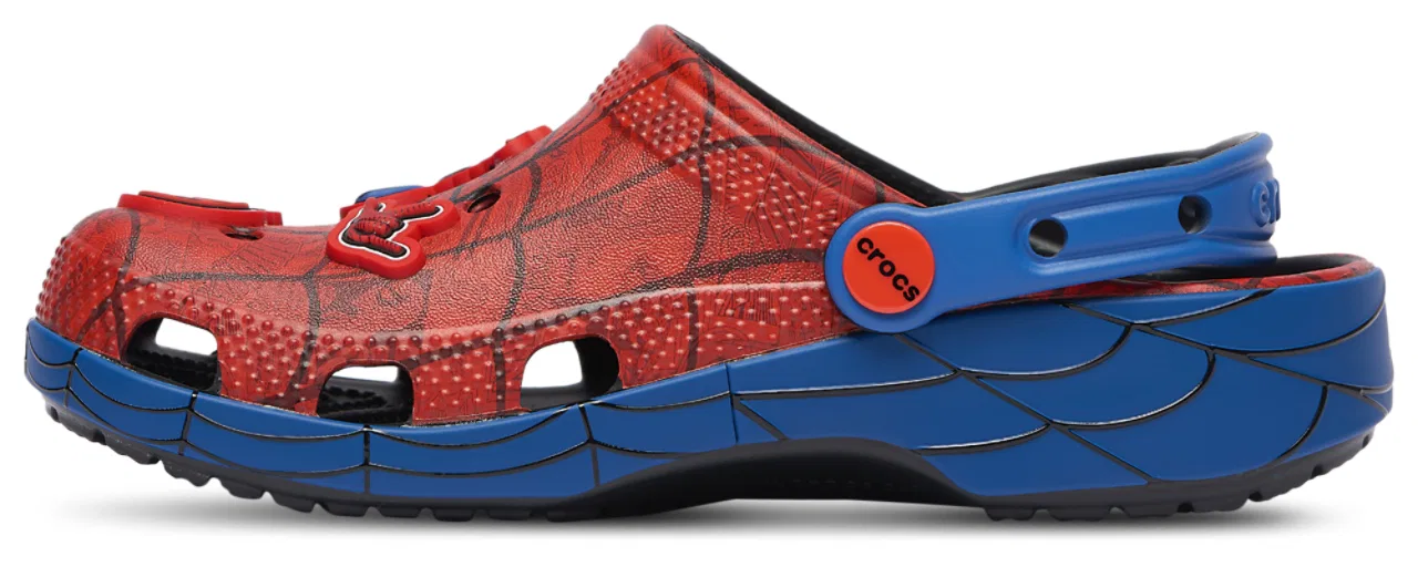 Сабо для мальчиков Classic Clogs Spider-Man Crocs, красный/синий — фото 3