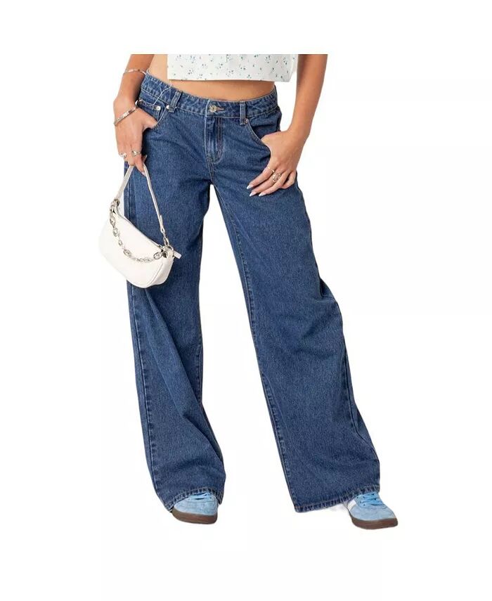 

Женские джинсы Raelynn Washed Low Rise Edikted, синий
