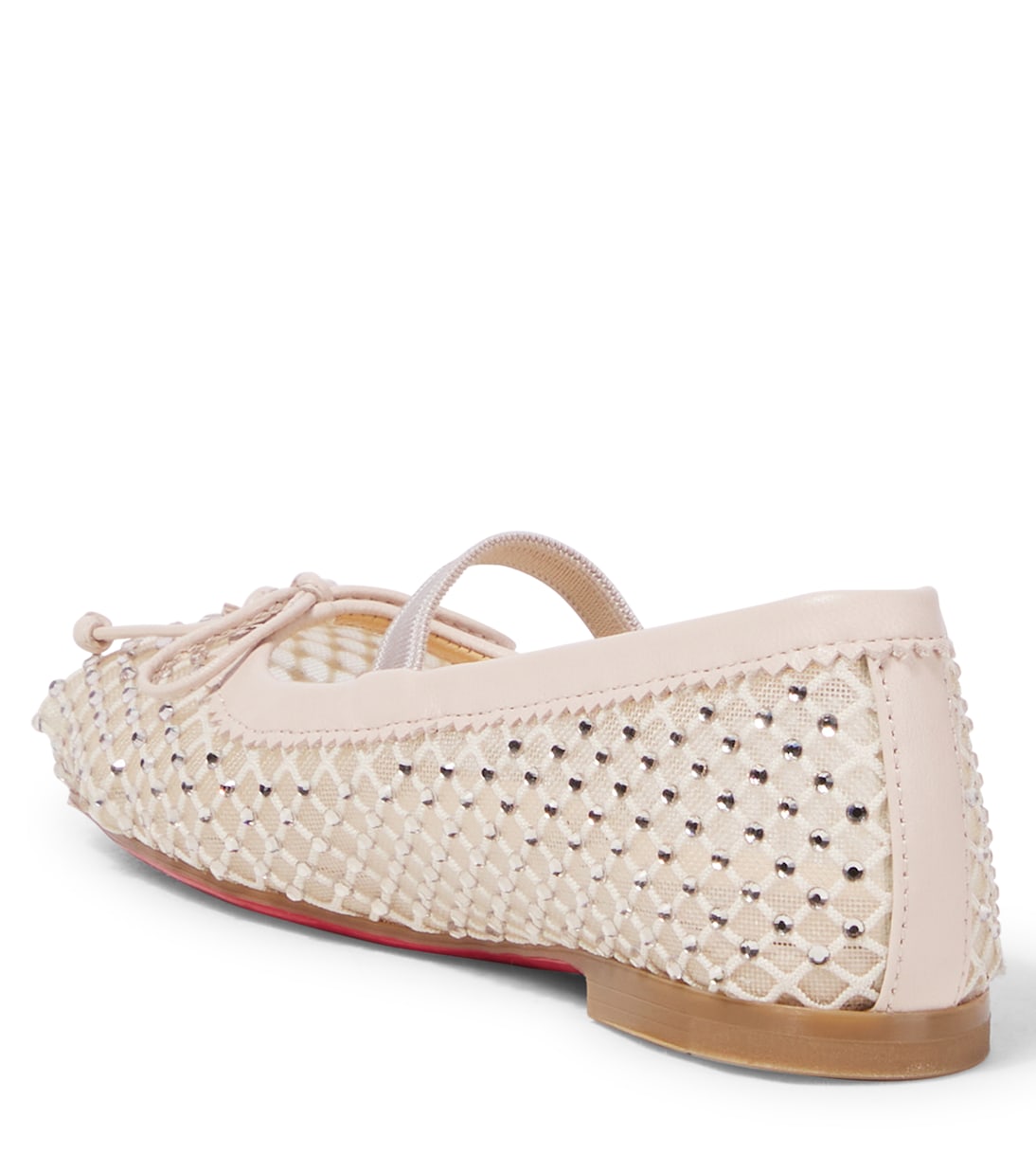 Балетки Baballet с декоративными элементами Christian Louboutin Kids, Leche / Crystal — фото 3