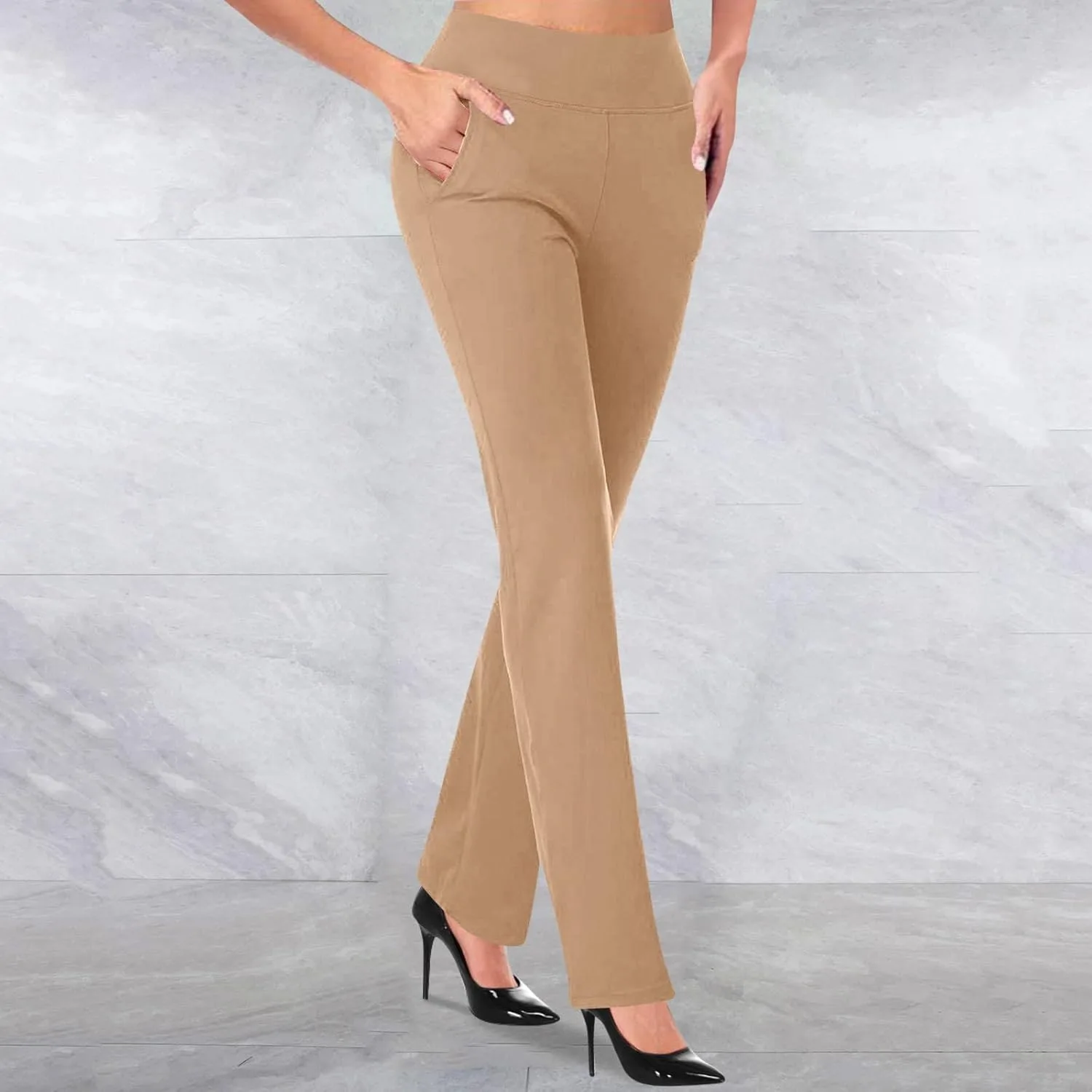 Рабочие брюки женские High Waist, 4 Way Stretch, Bootleg — фото 2