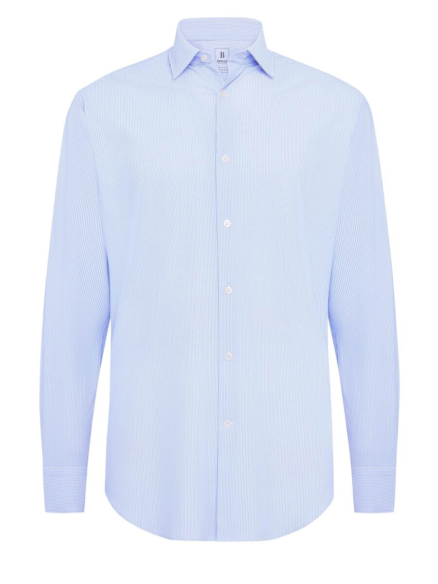 

Спортивная футболка Boggi Milano Slim fit Athletic Button Up, светло-голубой