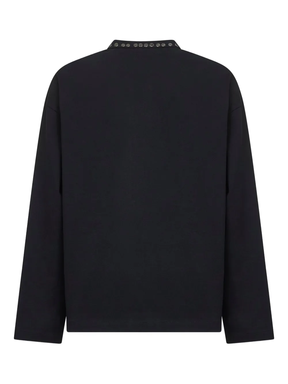 Топ с круглым вырезом и металлическими заклепками Jil Sander, черный — фото 2