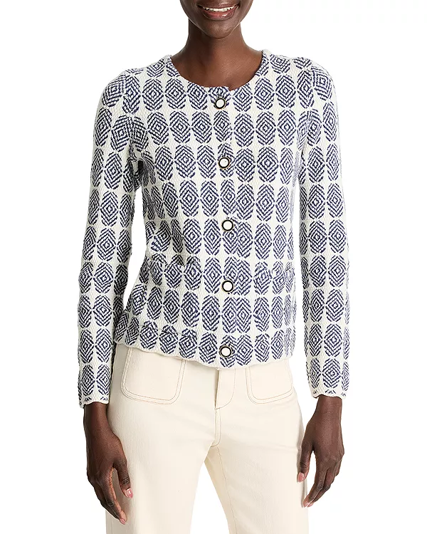 

Вязаная куртка с многослойными медальонами Nic+Zoe, мультиколор