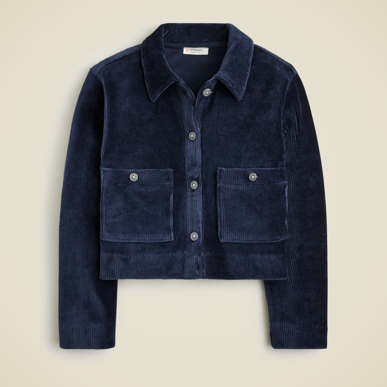 

Вельветовая рубашка-куртка для девочек J.Crew, синий