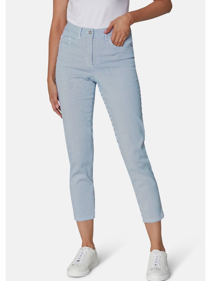 

MADELEINE Джинсы в тонкую полоску белого/темно-синего цвета