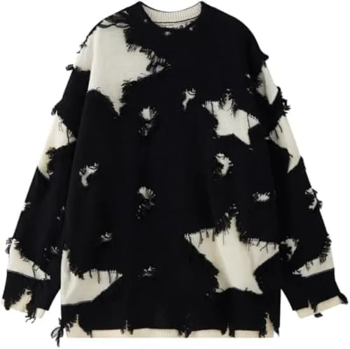 Мужской свитер Punk Loose Oversized, круглый вырез