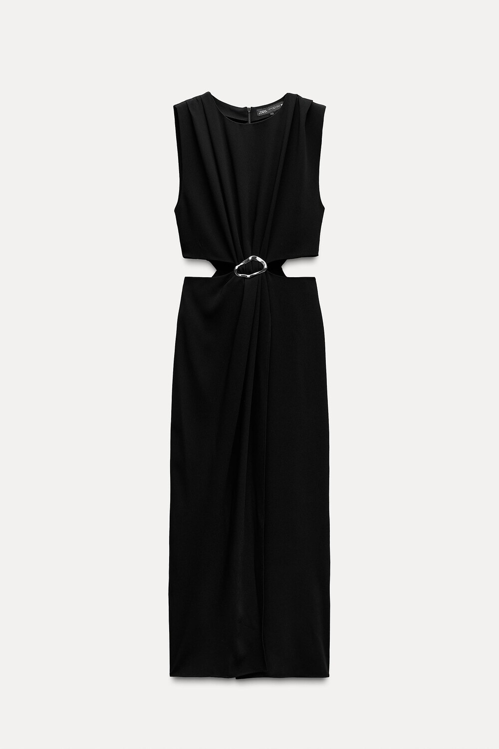 

Платье Zara Cut-out With Buckle, черный