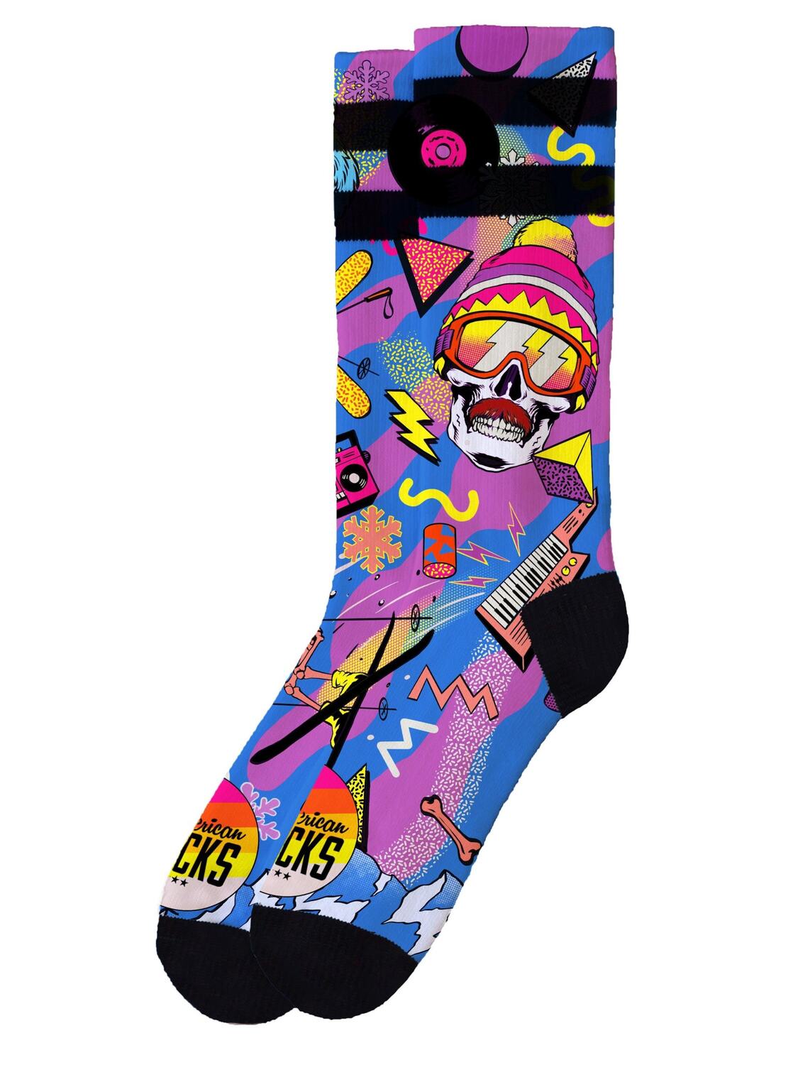 

American Socks Носки 'Retro Blizzard - Mid High' в синем цвете