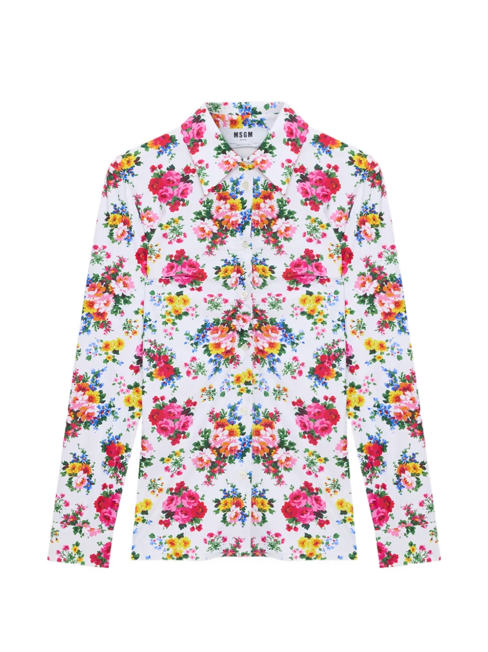 

Рубашка с цветочным узором Msgm, белый