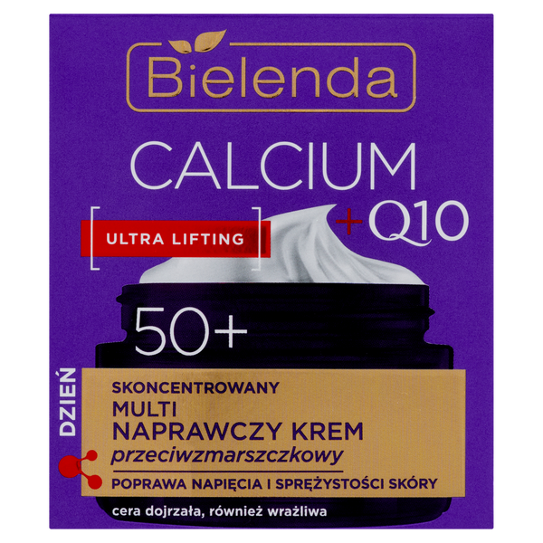 

Крем для лица мультивосстанавливающий против морщин 50+ на день, 50 мл Bielenda Calcium+Q10