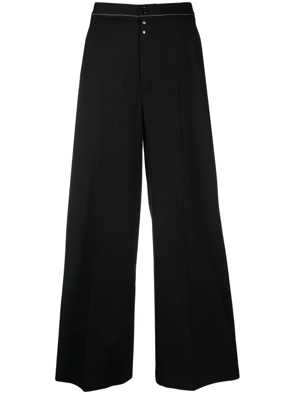 

Широкие брюки строгого кроя MM6 Maison Margiela, черный