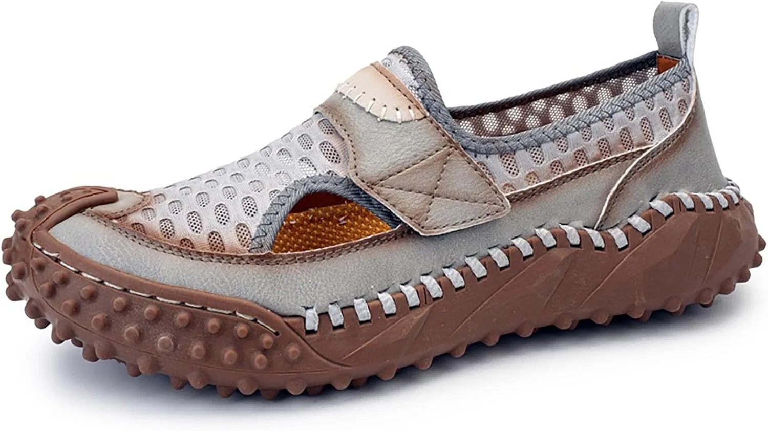 Мужские повседневные туфли Mesh Breathable Walking Loafers, серый