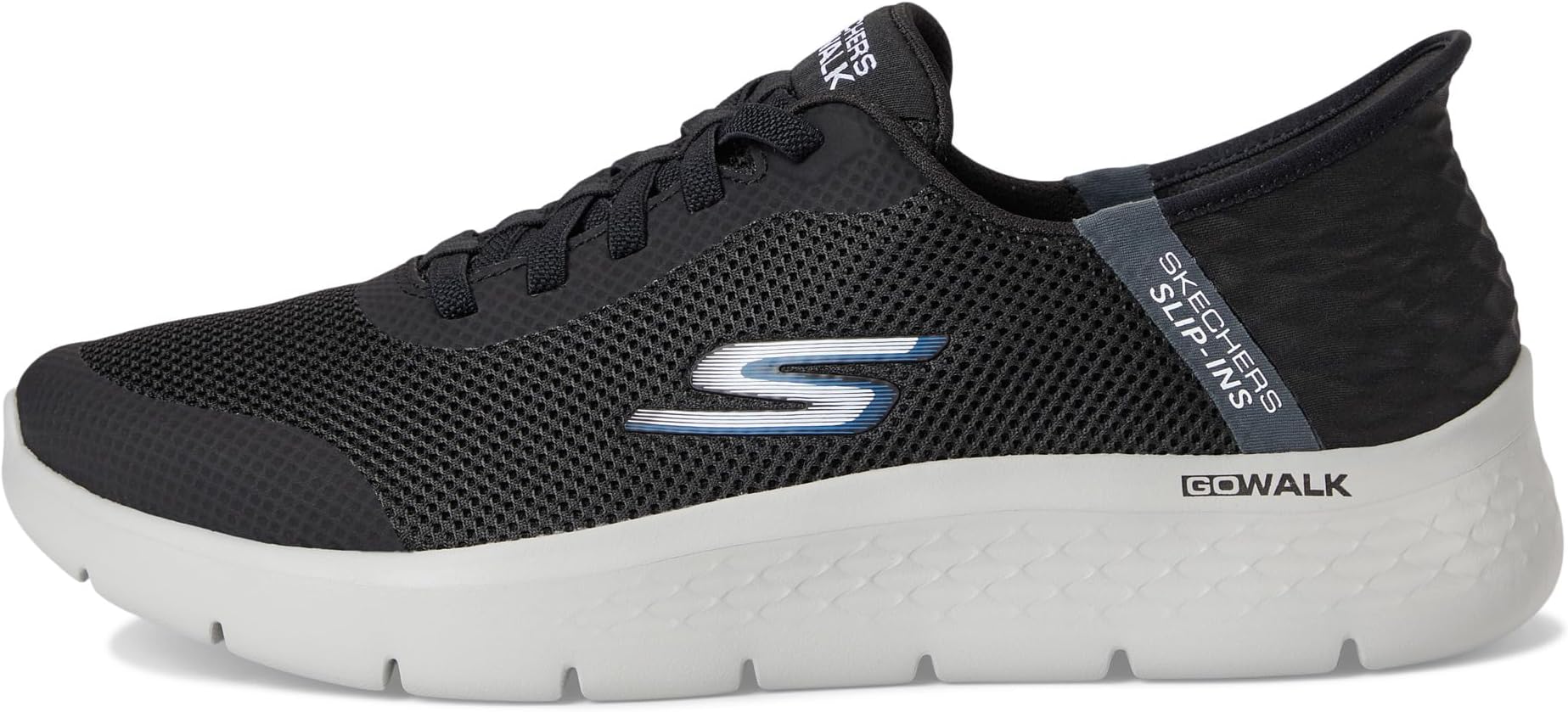 Кроссовки SKECHERS Performance Go Walk Flex - Hands Up Hands Free Slip-Ins, цвет Black/Grey — фото 4