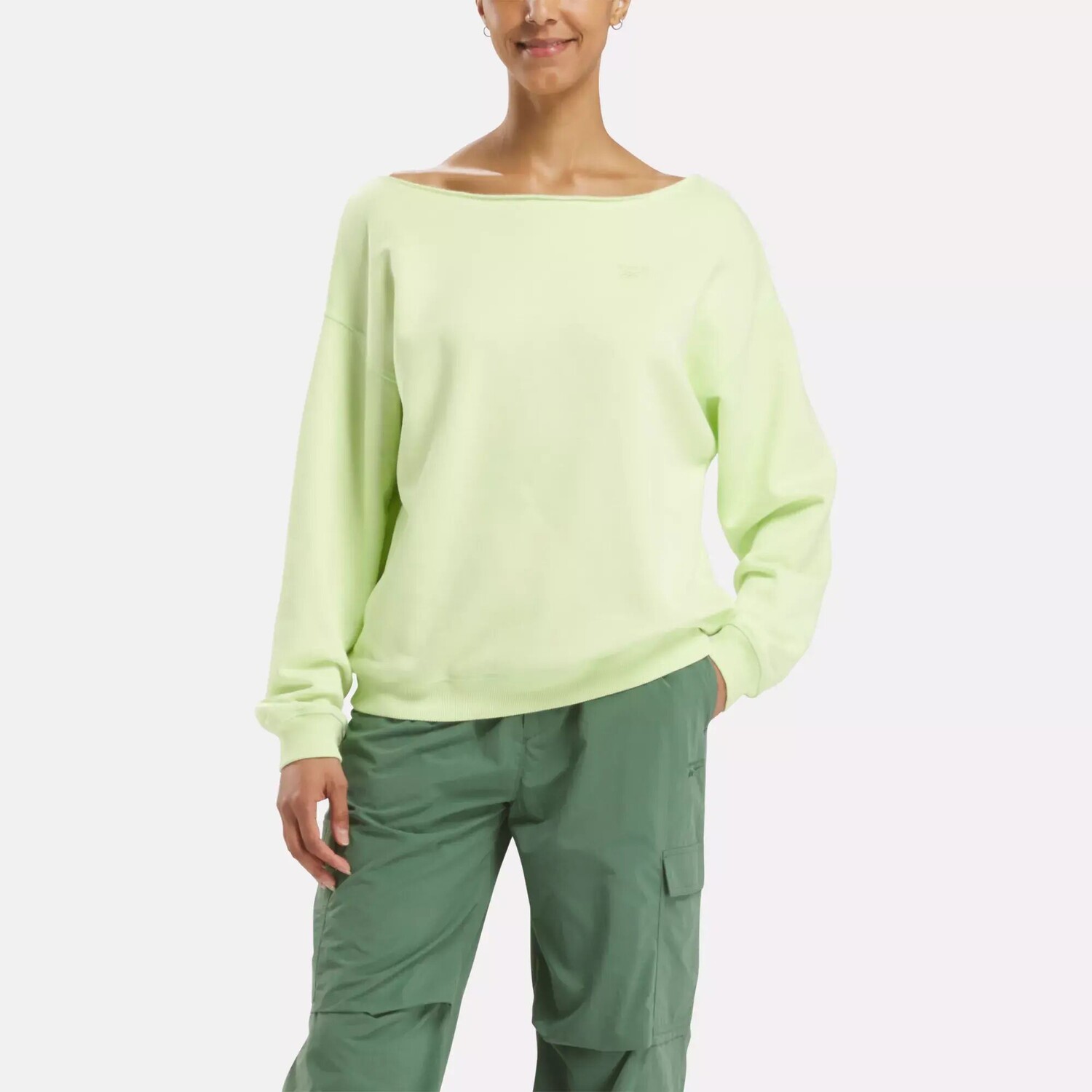 

Флисовая толстовка Wardrobe Essentials Reebok, лайм