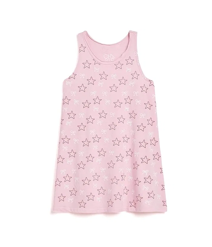 Платье с принтом звезд Cotton Jersey Tank Dress Chaser Kids, Panna Cotta