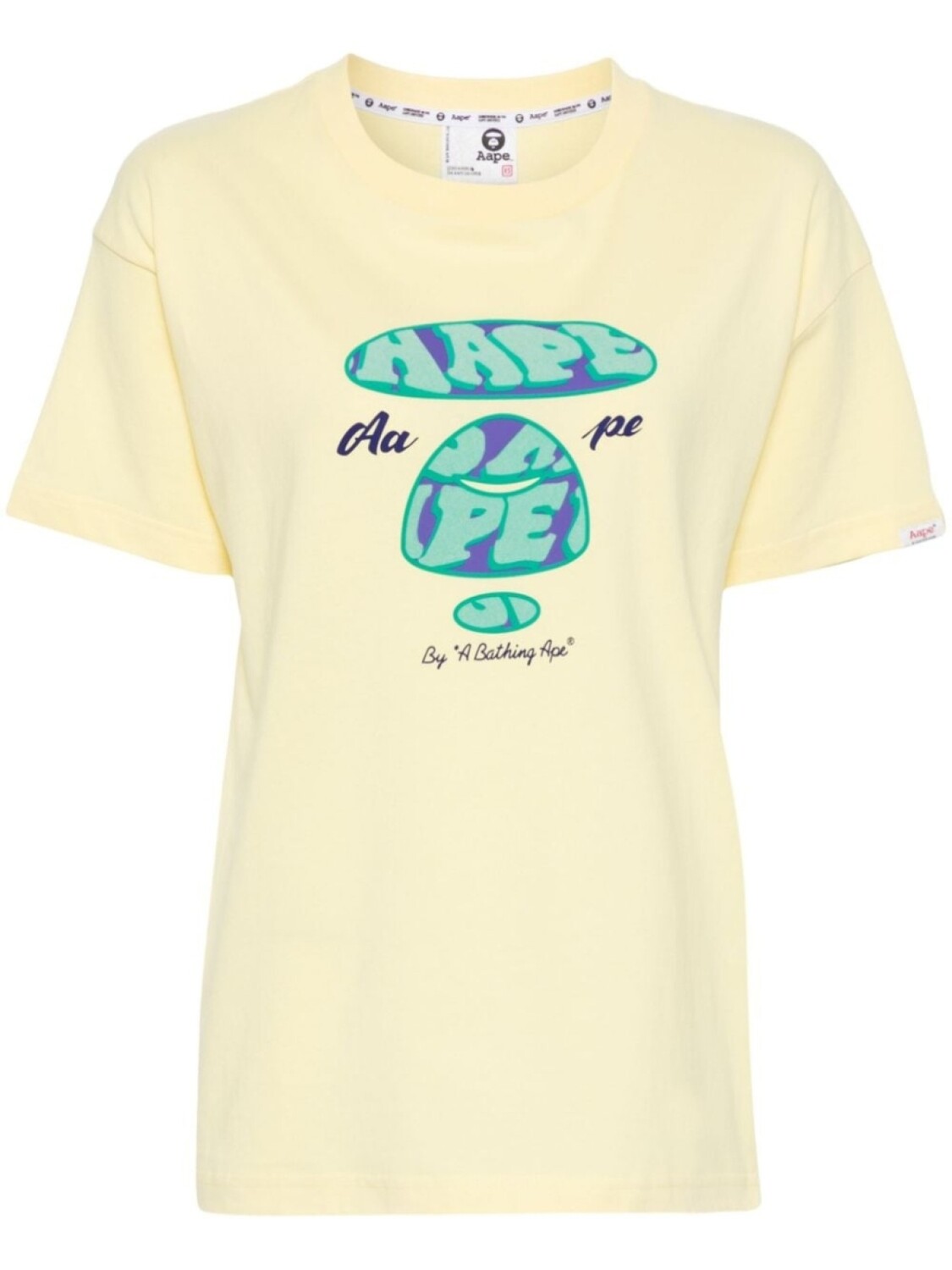 

Футболка с логотипом AAPE BY *A BATHING APE, желтый