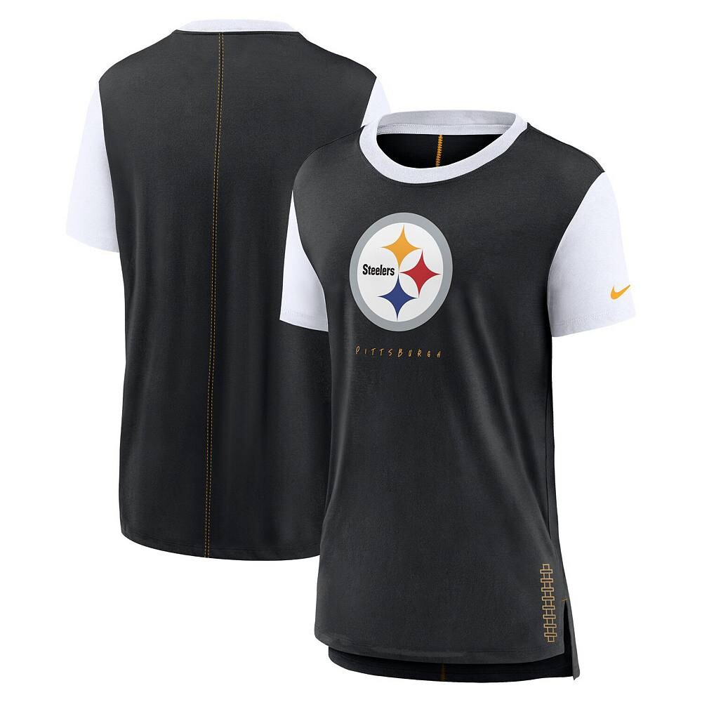 

Женская черная футболка Nike Pittsburgh Steelers Team, цвет Stl Black