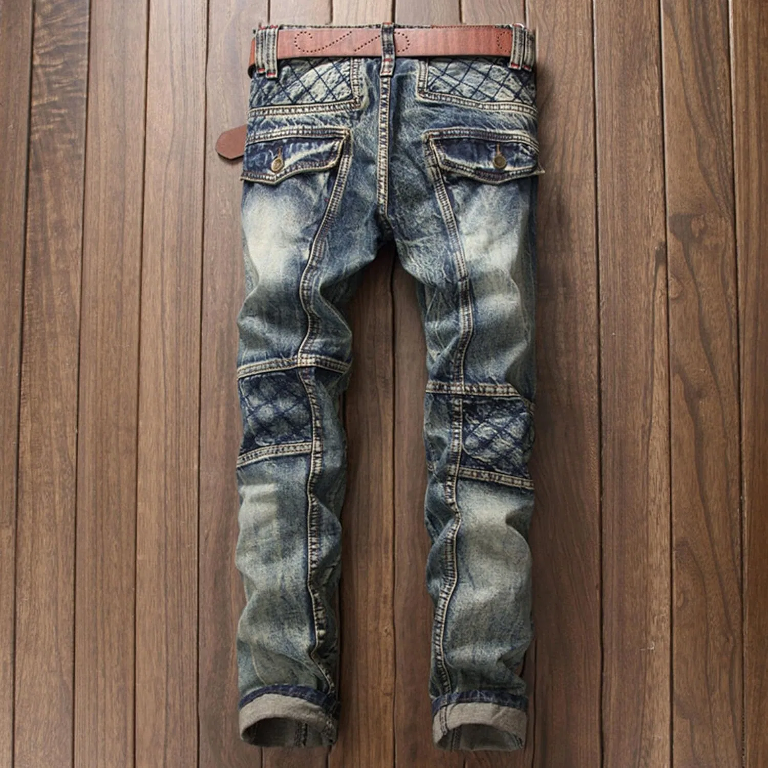 Джинсы, Skinny Biker, синий — фото 3