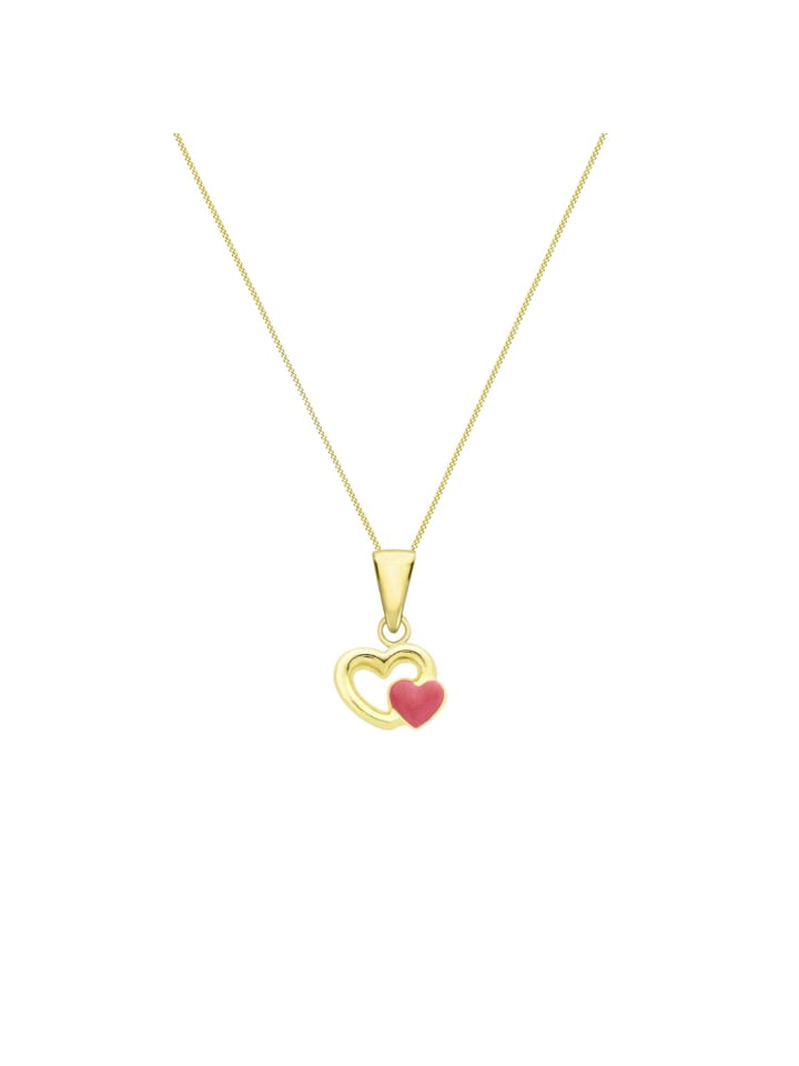 

Lucardi Золотое колье в форме сердца (375 пробы)