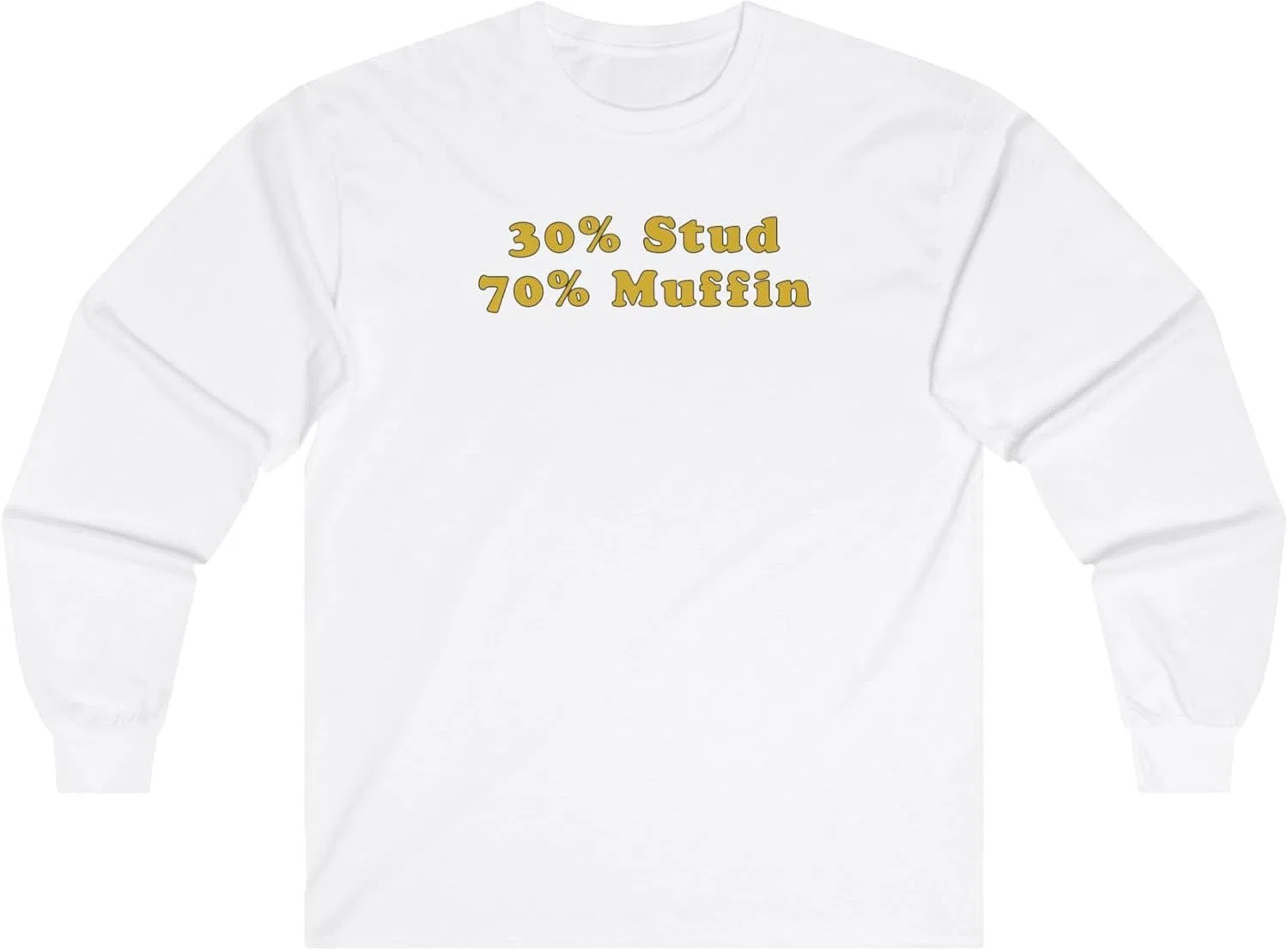 Футболка с длинным рукавом 30% Stud 70% Muffin, белый