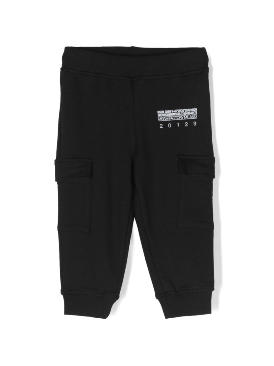 

MSGM Kids брюки карго с логотипом, черный