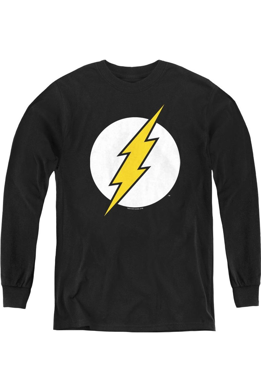 

Футболка с длинным рукавом DC Comics Flash Classic для молодежи Gildan, черный