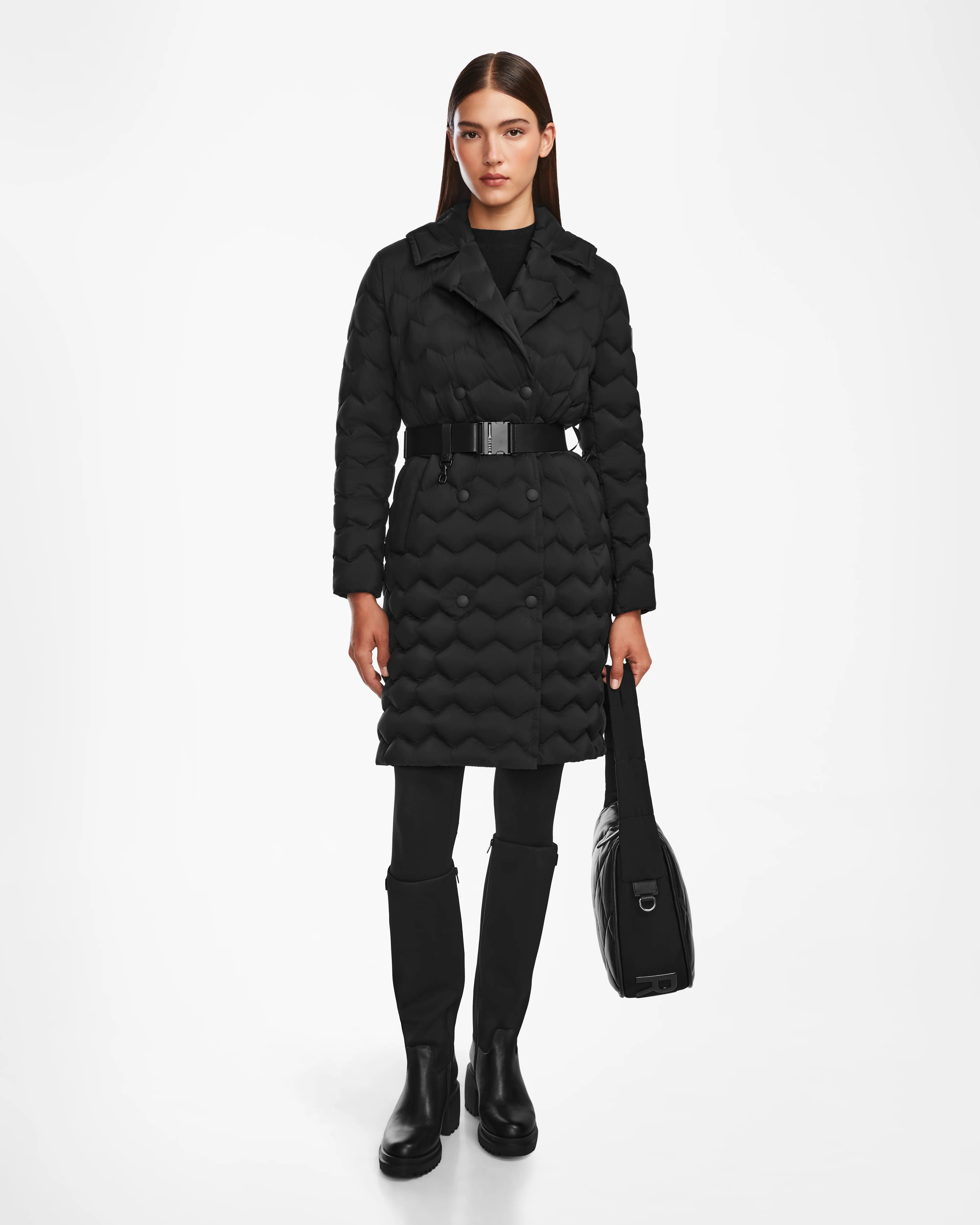 

NELLA Женское стеганое пуховое пальто Rudsak, черный