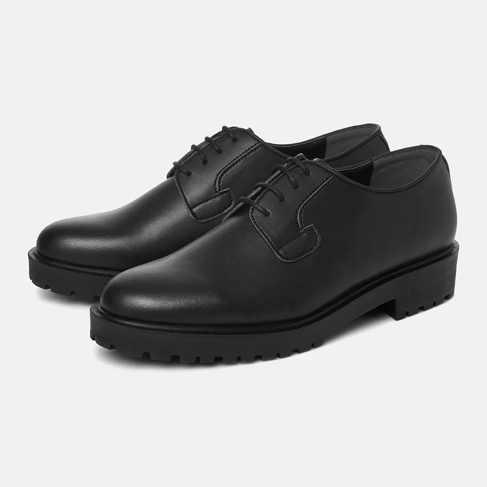 Мужские дерби Aston Modern Commando, чёрные, 6 см, от Clayong