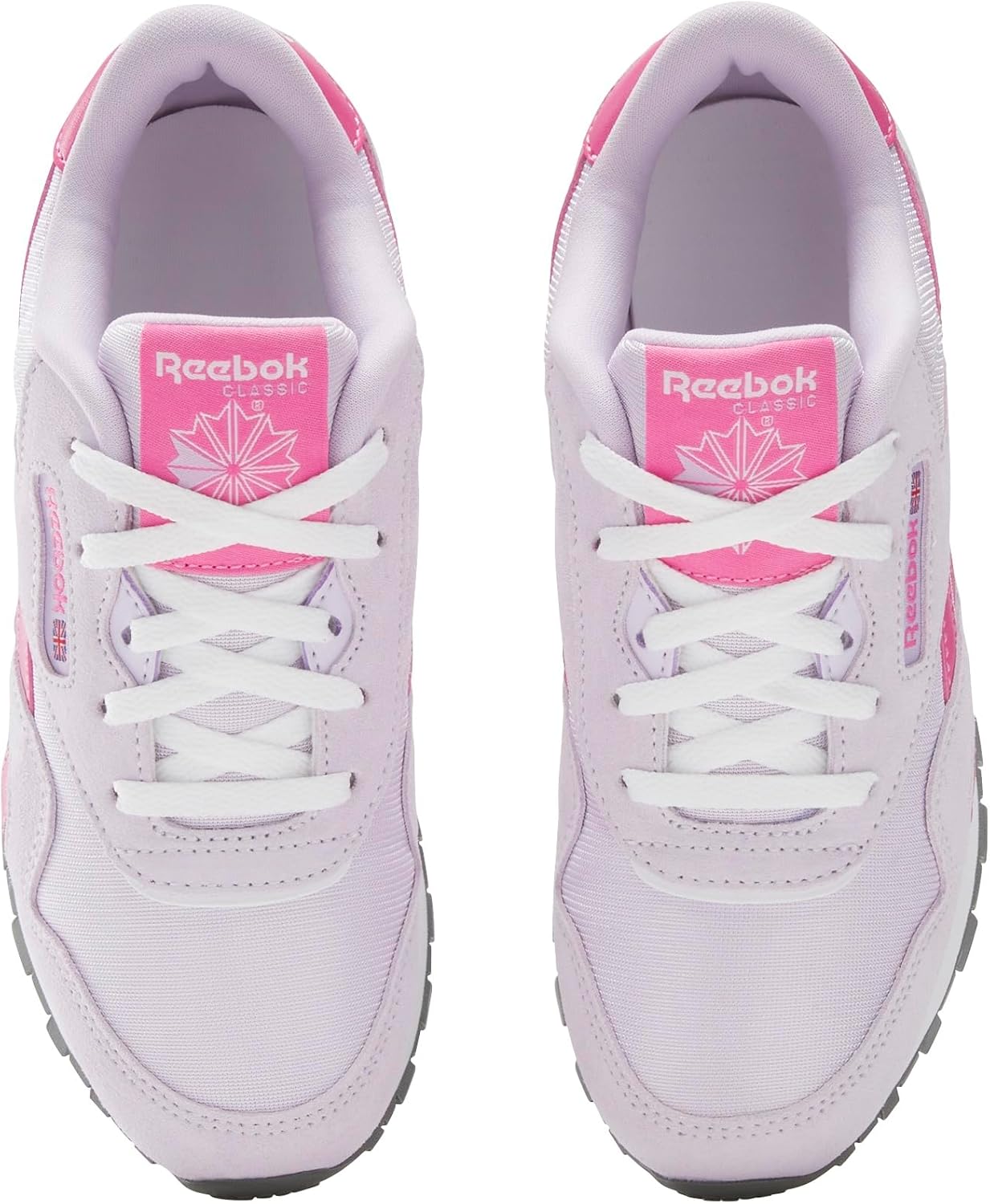 Кроссовки Reebok Classic Nylon (Little Kid), белый/розовый — фото 3