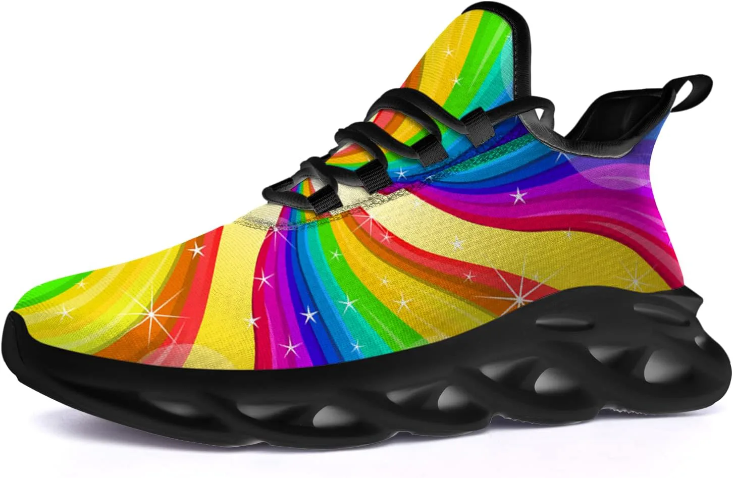 

Кроссовки Ciadoon с американским флагом для мужчин и женщин, для бега по шоссе, спорта, ходьбы, тенниса, обувь на 4 июля, подарок для него и для нее, мультиколор