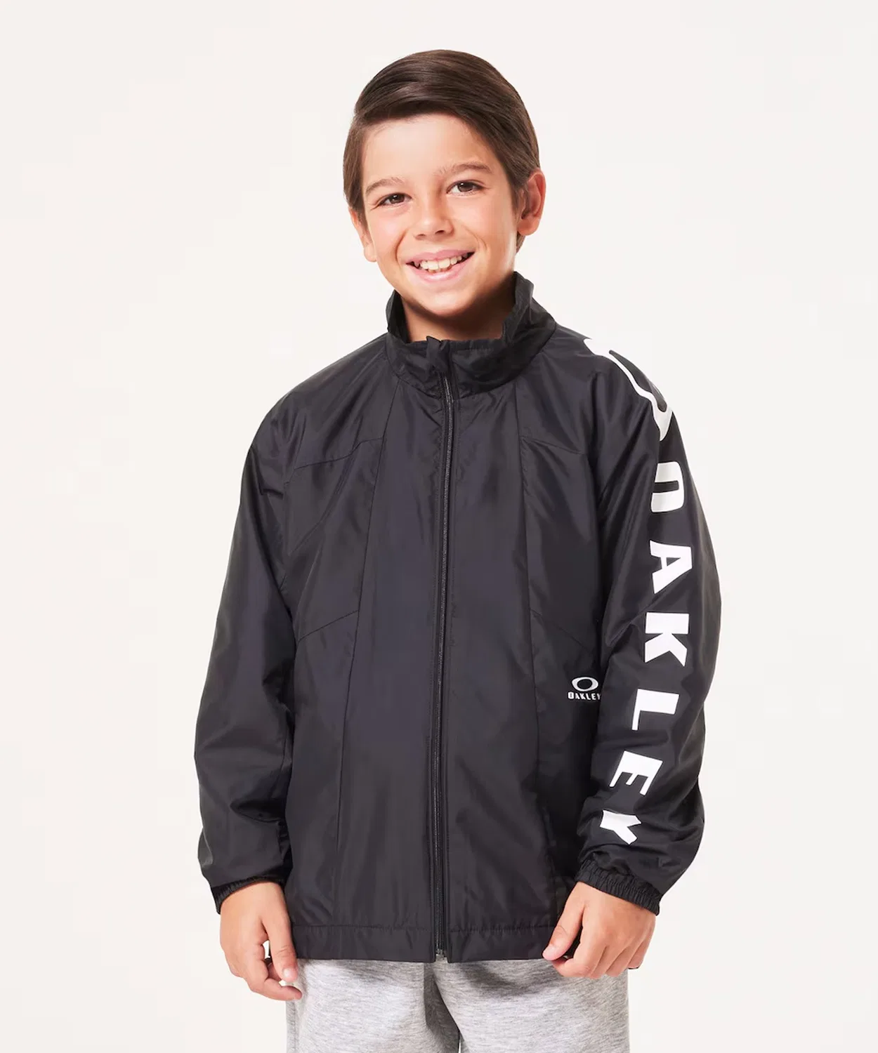 Детская куртка-ветровка с капюшоном, водоотталкивающая OAKLEY, Black