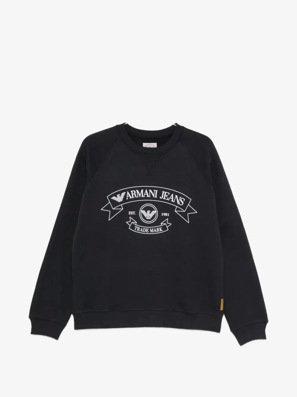 Свитер реглан с логотипом Emporio Armani, синий