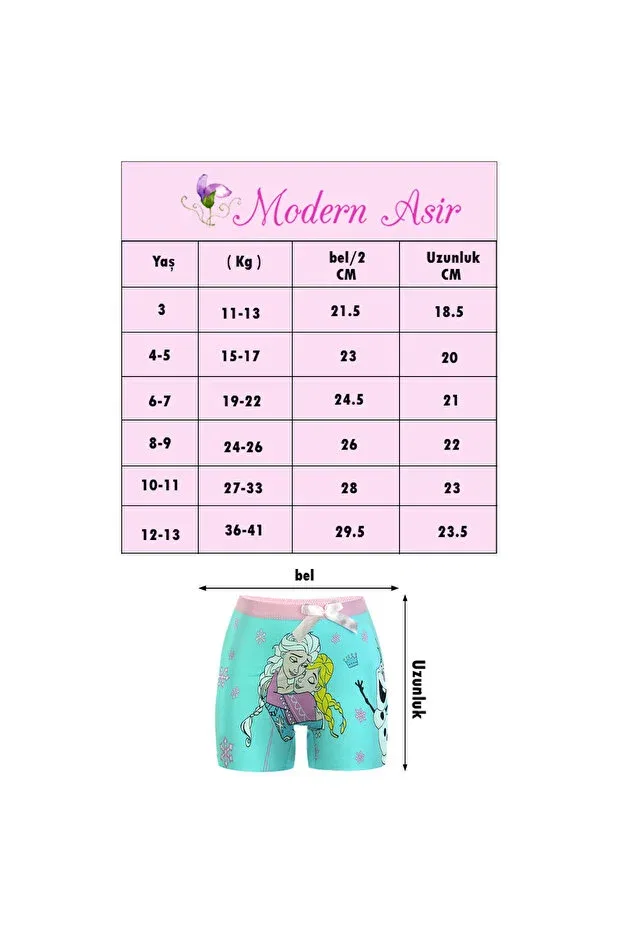 Детские боксеры для девочек с принтом Princess Modern Asir, Pprenses — фото 2