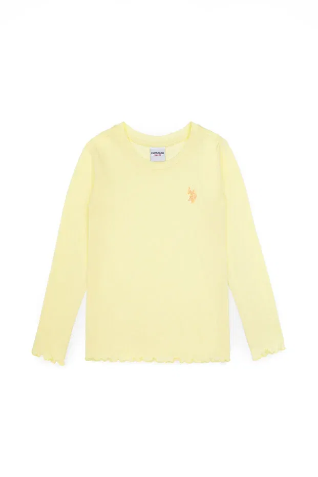 Детские свитшот для девочек с круглым вырезом U.S. Polo Assn., Yellow — фото 4