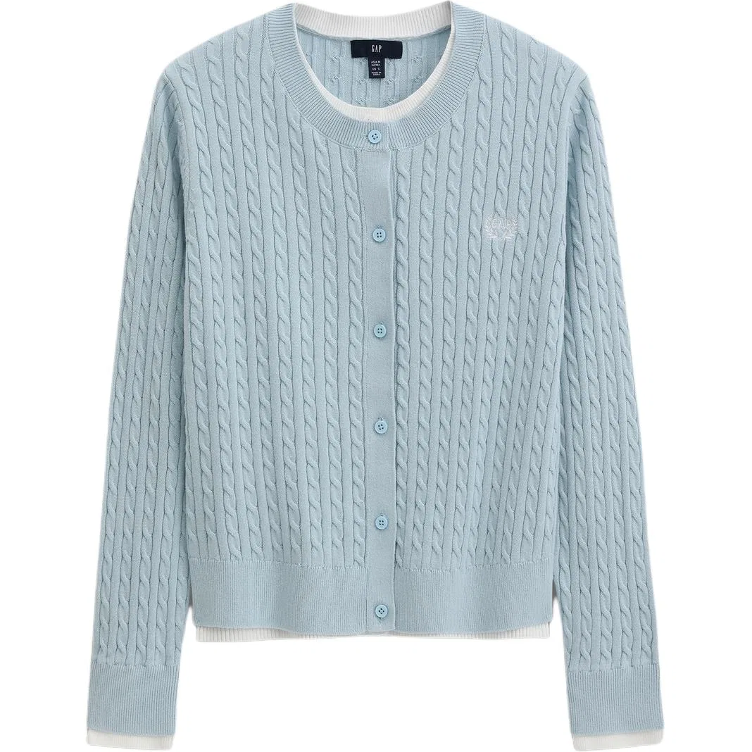 Женский свитер с круглым вырезом Light Blue GAP