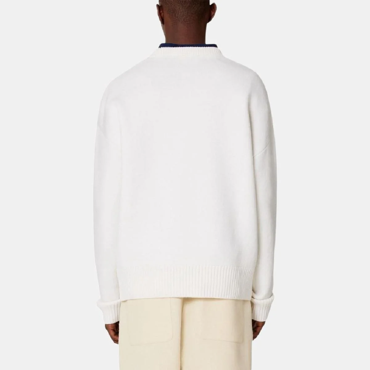Свитер Ami Paris Logo Wool, молочный — фото 4