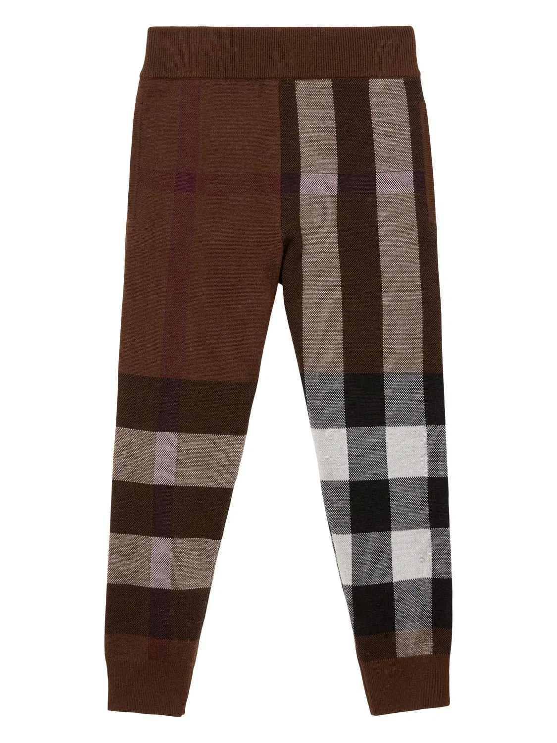 Шерстяные брюки в клетку Burberry, коричневый