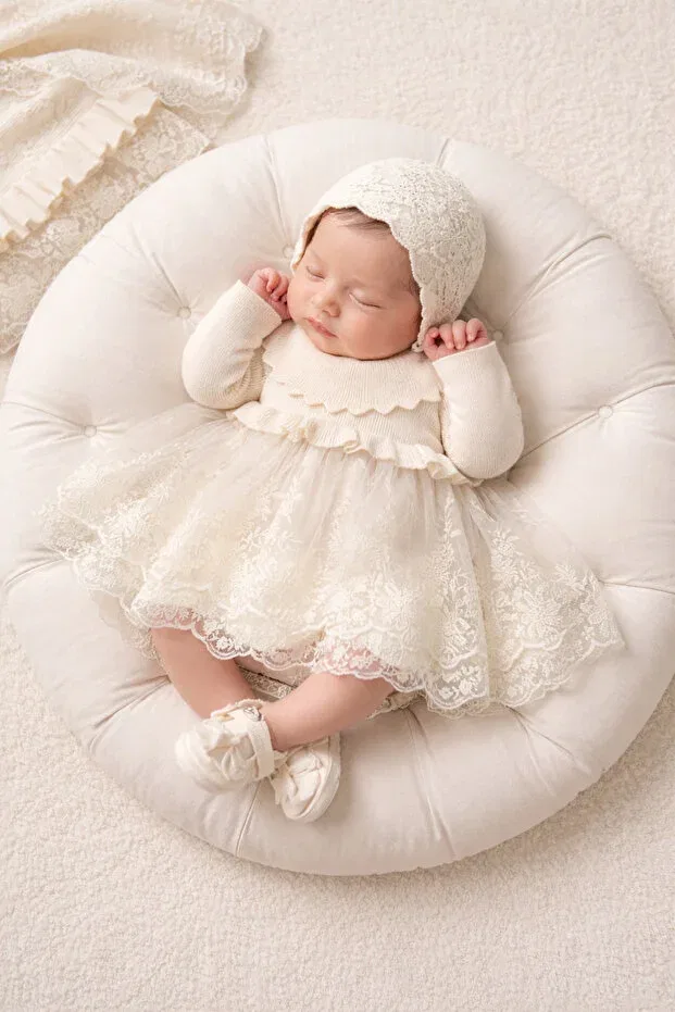 Детский комплект для выписки из роддома из органического трикотажа Diana Princess Mert Baby, Nude Color