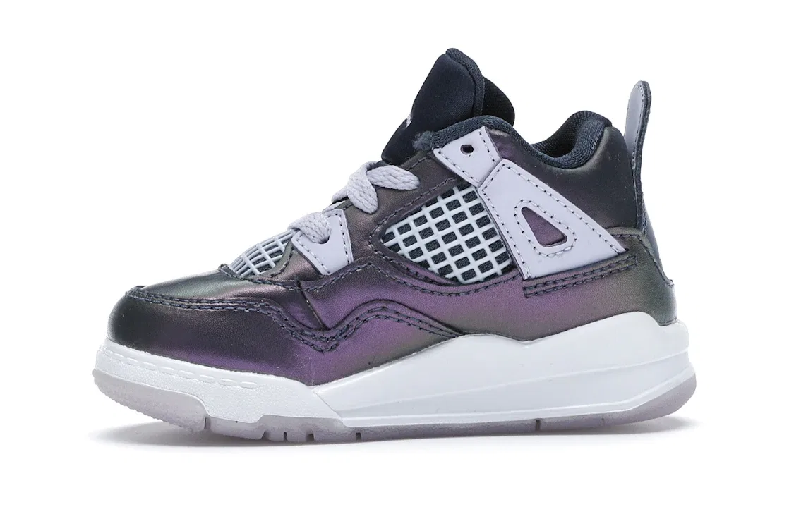 Детские кроссовки Lifestyle с принтом Jordan 4 Retro Monsoon Blue, Monsoon Blue/Armory Blue-Melon Tint-White — фото 3