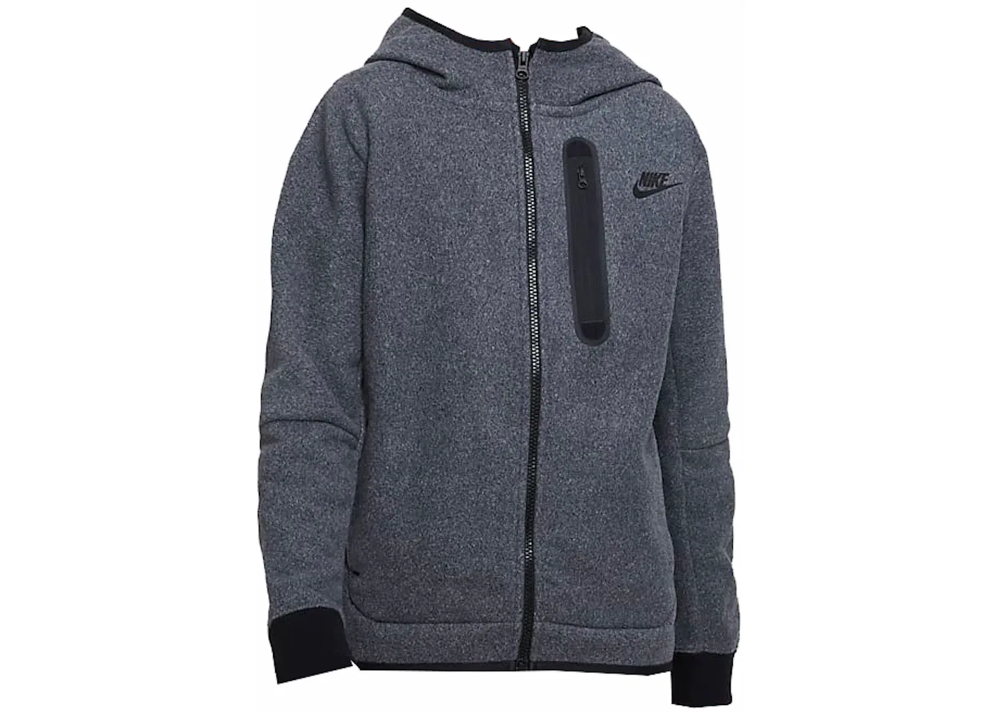 Детская худи с длинным рукавом Nike Sportswear Kids' Tech Fleece Winterized Full-Zip Hoodie Nike, Black/Black