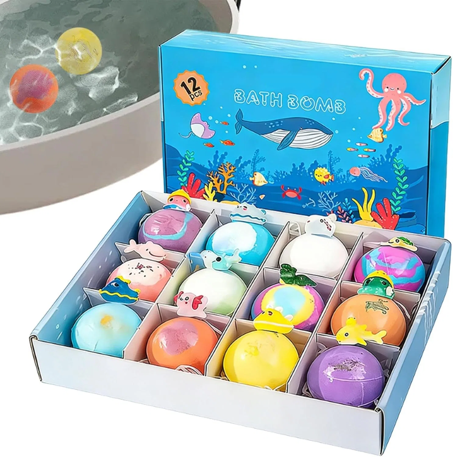 Соль для ванны с морскими животными, Generisch, 12 шт, 50 г