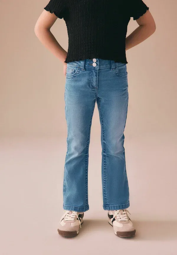 Джинсы фасона клеш Regular fit, низкая посадка, Next, Mid Blue Denim, синий — фото 2