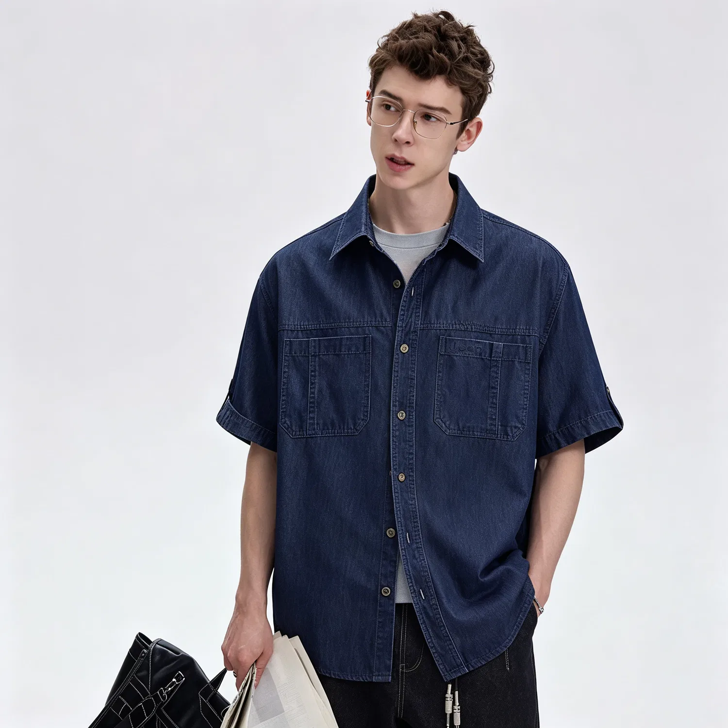 Детская рубашка Jeep Leisure Collection Shirt, Dark Blue — фото 4