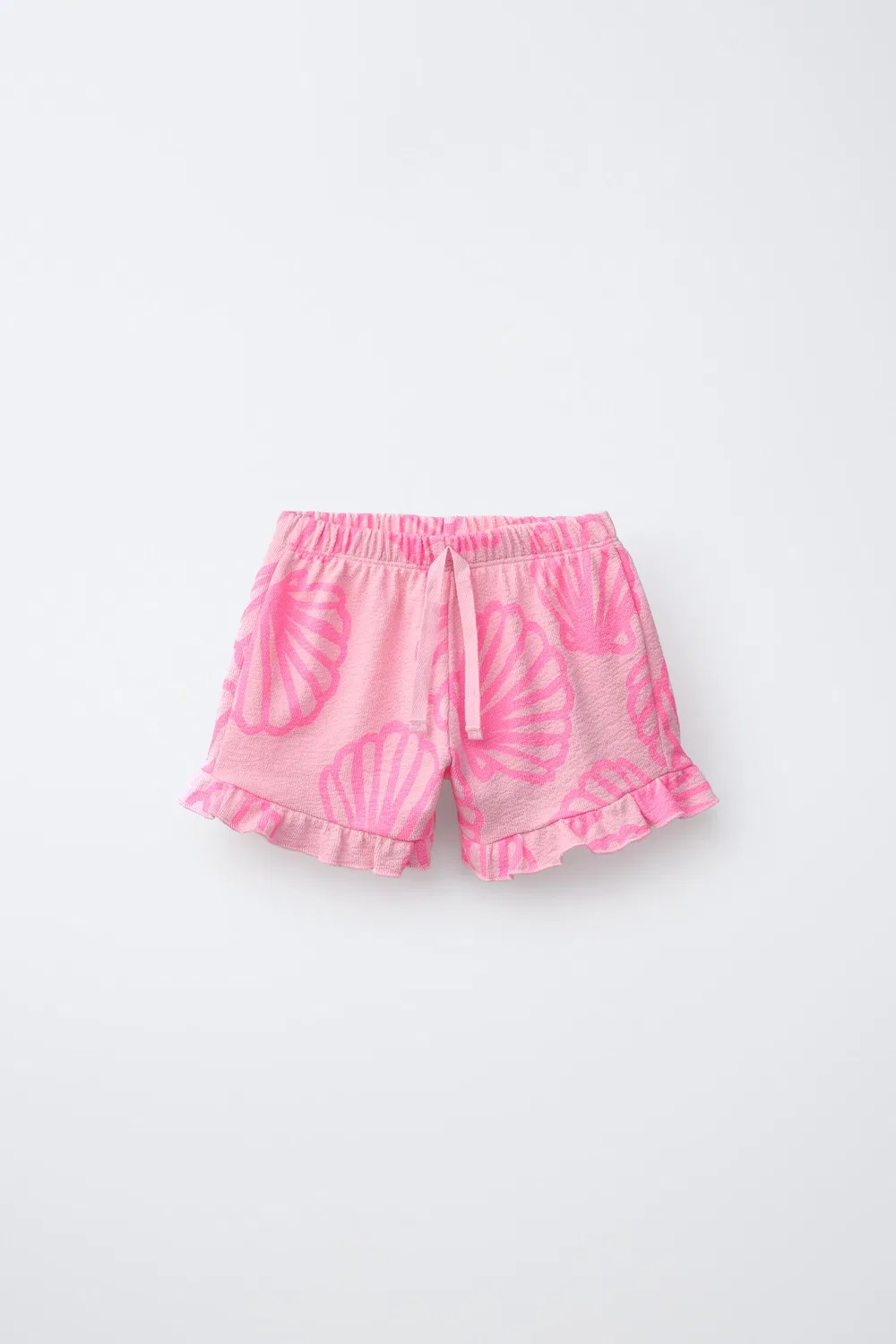 БЕРМУДСКИЕ ШОРТЫ С ФЛУОРЕСЦЕНТНЫМ ПРИНТОМ В ВИДЕ РАКОВИНЫ ZARA, Neon Pink