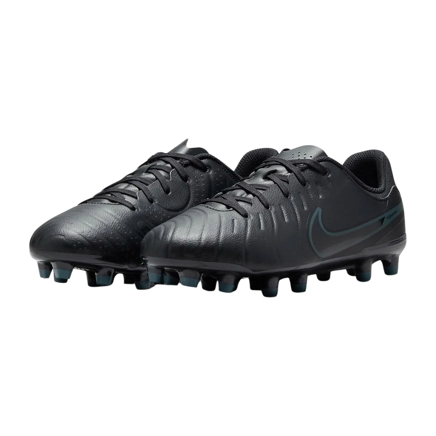 Детские бутсы для мальчиков с синтетическим верхом Jr Tiempo Legend 10 Academy NIKE, Black Black Deep Jungle