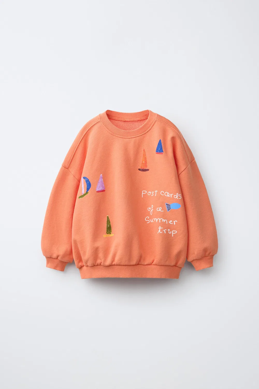 СВИТШОТ ИЗАБЕЛЬ ВАНДЕПЛАШЕ ЛОДКА ZARA, Orange