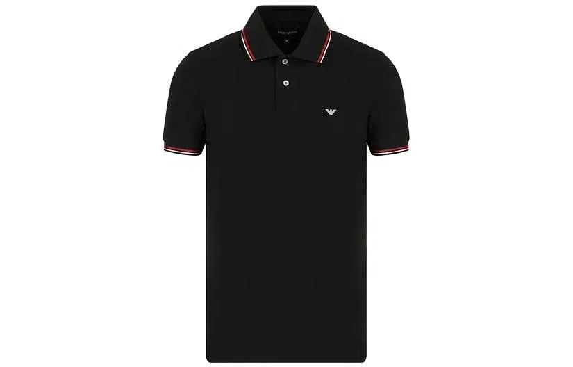Поло EMPORIO ARMANI с логотипом, Black