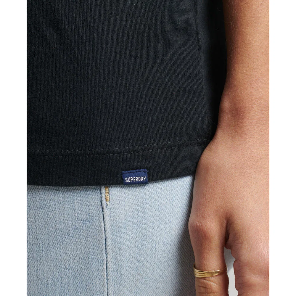 Мужская хлопковая футболка Vintage Logo Superdry, Schwarz — фото 4