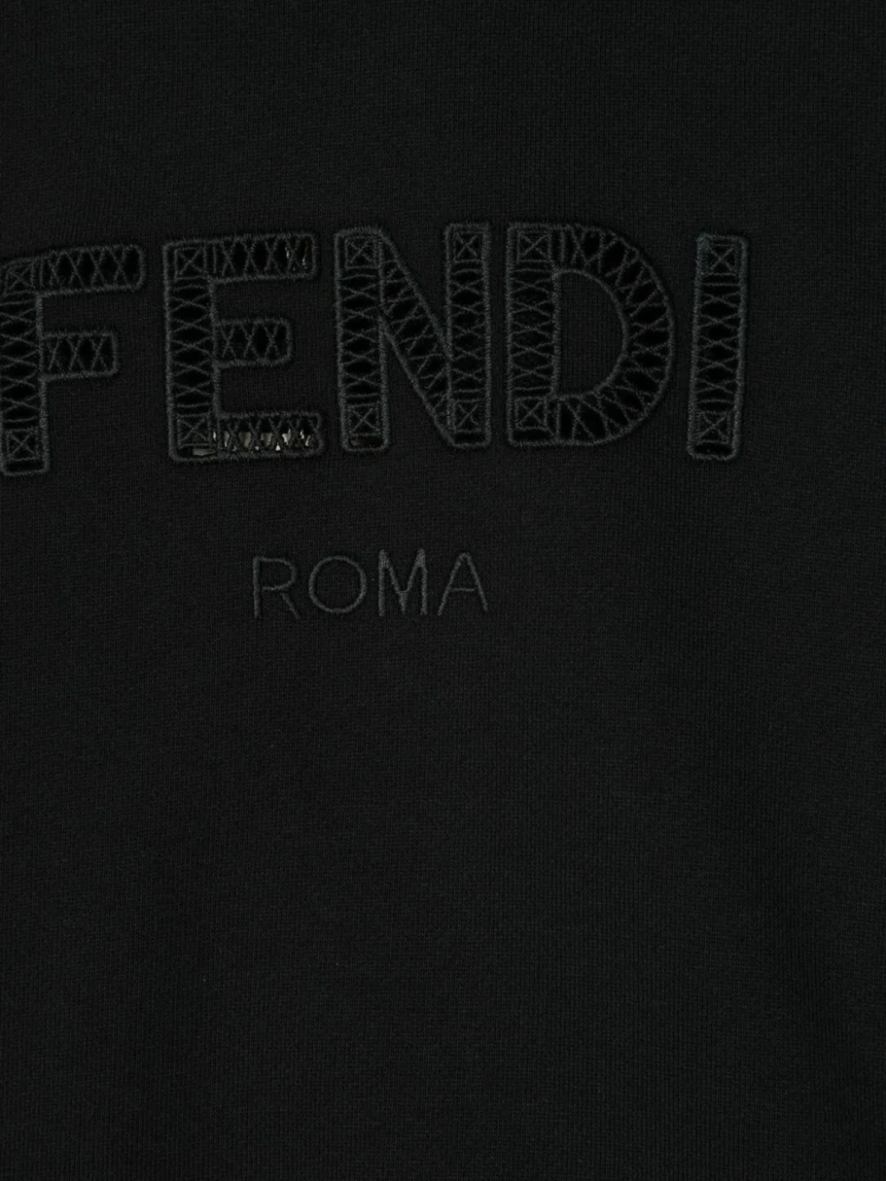 Толстовка с логотипом Fendi Kids, черный — фото 3