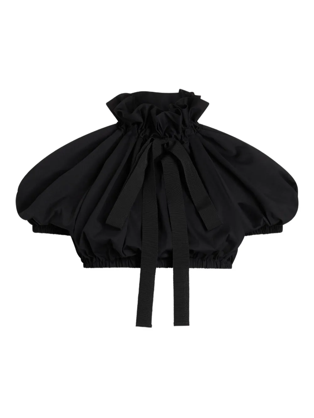 

Укороченный топ с оборками PATOU, черный